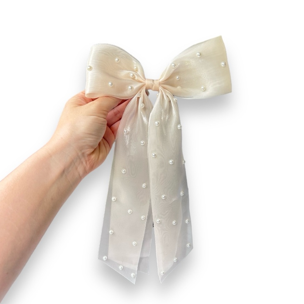Pearl Hair Bow